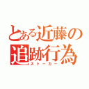 とある近藤の追跡行為（ストーカー）