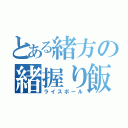 とある緒方の緒握り飯（ライスボール）