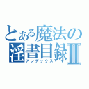 とある魔法の淫書目録Ⅱ（アンデックス）