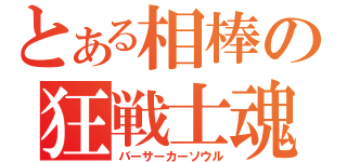 とある相棒の狂戦士魂（バーサーカーソウル）