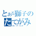 とある獅子のたてがみ（ポン・デ・リング）