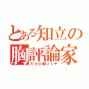 とある知立の胸評論家（ただの胸フェチ）