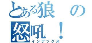 とある狼の怒吼！（インデックス）