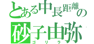 とある中長距離の砂子由弥（ゴリラ）