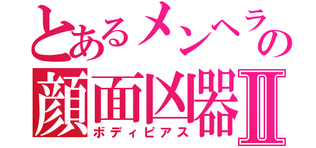 とあるメンヘラの顔面凶器Ⅱ（ボディピアス）