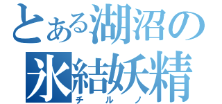 とある湖沼の氷結妖精（チルノ）