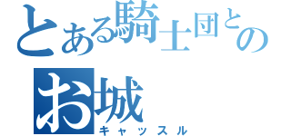 とある騎士団と幻のお城（キャッスル）