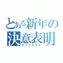 とある新年の決意表明（マニフェスト）