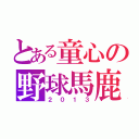 とある童心の野球馬鹿（２０１３）