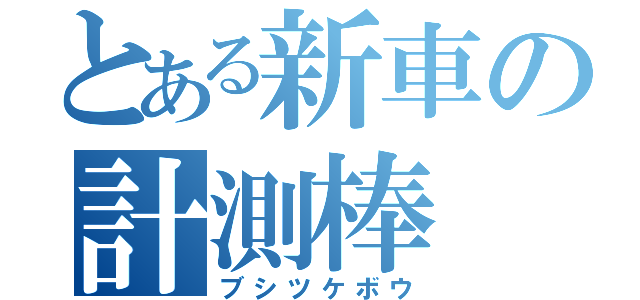 とある新車の計測棒（ブシツケボウ）