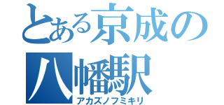 とある京成の八幡駅（アカズノフミキリ）