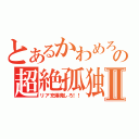 とあるかわめろの超絶孤独Ⅱ（リア充爆発しろ！！）