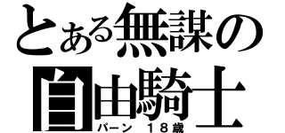 とある無謀の自由騎士（パーン １８歳）