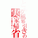 とある風邪引きの実家帰省（ただ飯きゃほーい）