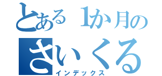 とある１か月のさいくる（インデックス）