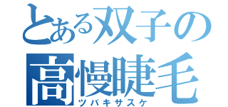 とある双子の高慢睫毛（ツバキサスケ）