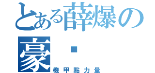 とある薛爆の豪洨（機甲點力量）