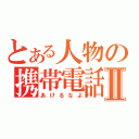 とある人物の携帯電話Ⅱ（あけるなよ）