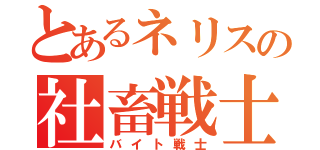 とあるネリスの社畜戦士（バイト戦士）