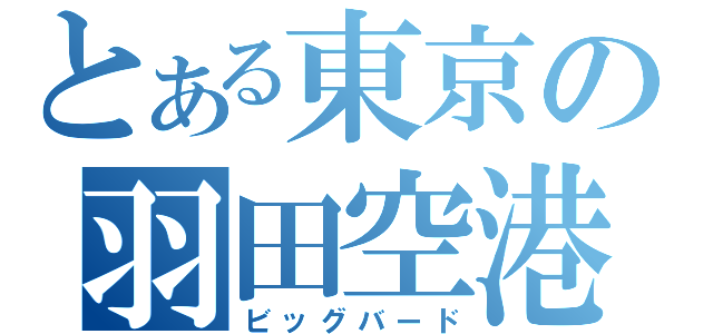 とある東京の羽田空港（ビッグバード）