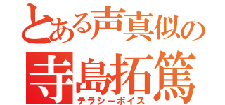 とある声真似の寺島拓篤（テラシーボイス）