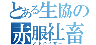 とある生協の赤服社畜（アドバイザー）