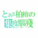 とある柏榕の集度腦殘（屁孩一個！）