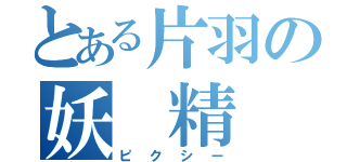 とある片羽の妖 精（ピクシー）