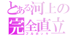 とある河上の完全直立（フルボッキ）