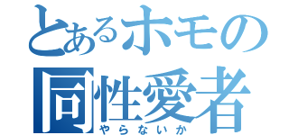 とあるホモの同性愛者（やらないか）