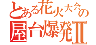 とある花火大会の屋台爆発Ⅱ（）