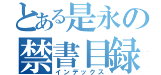 とある是永の禁書目録（インデックス）