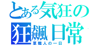 とある気狂の狂飆日常（草職人の一日）