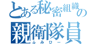 とある秘密組織の親衛隊員（ふみひー）