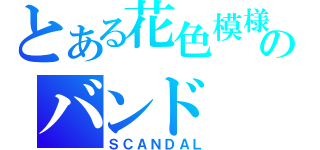 とある花色模様のバンド（ＳＣＡＮＤＡＬ）