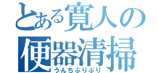 とある寛人の便器清掃（うんちぶりぶり）