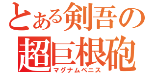 とある剣吾の超巨根砲（マグナムペニス）