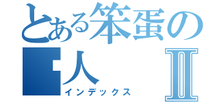 とある笨蛋の爱人Ⅱ（インデックス）