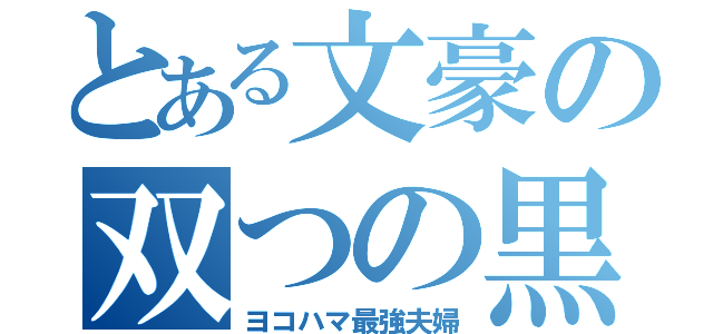 とある文豪の双つの黒（ヨコハマ最強夫婦）