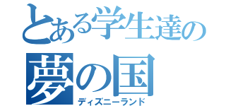 とある学生達の夢の国（ディズニーランド）