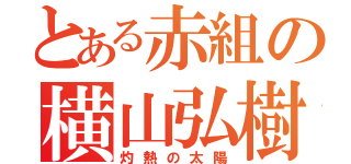 とある赤組の横山弘樹（灼熱の太陽）