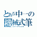 とある中一の機械式筆記具（シャープペンシル）