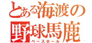 とある海渡の野球馬鹿（ベースホール）