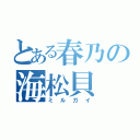 とある春乃の海松貝（ミルガイ）