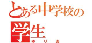 とある中学校の学生（ゆりあ）