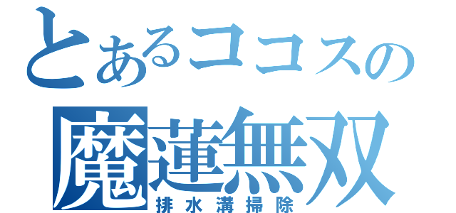 とあるココスの魔蓮無双（排水溝掃除）