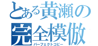 とある黄瀬の完全模倣（パーフェクトコピー）