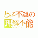 とある不運の理解不能（エニグミー）