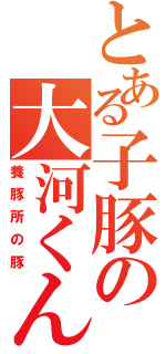 とある子豚の大河くん（養豚所の豚）