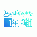 とある向島中学校の１年３組（神クラス✨）